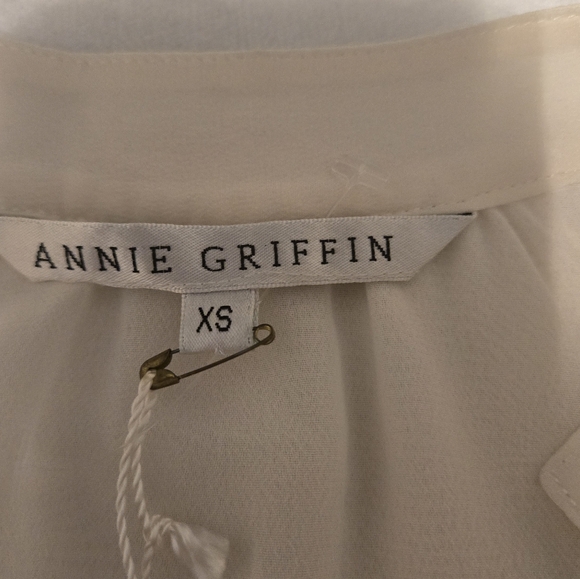 NWT Annie Griffin Women's Blouse Color Matti Tank-White Size XS - Picture 8 of 8